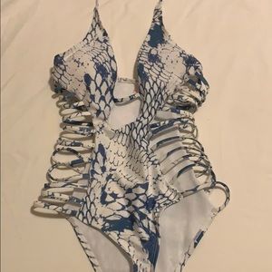 One piece padded bathing suit